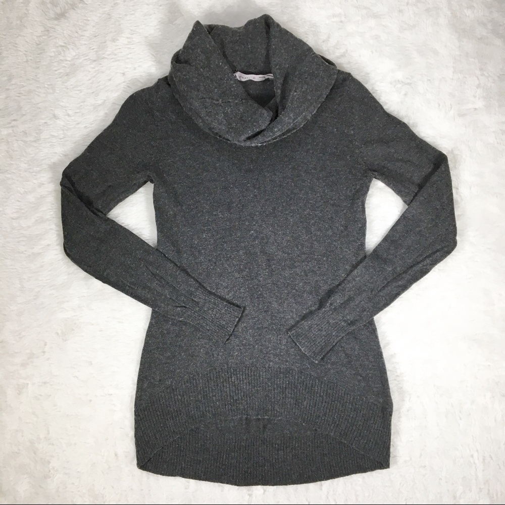 Athleta Ashland Charcoal Heather Cowl Neck Sweater - Picture 2 of 6